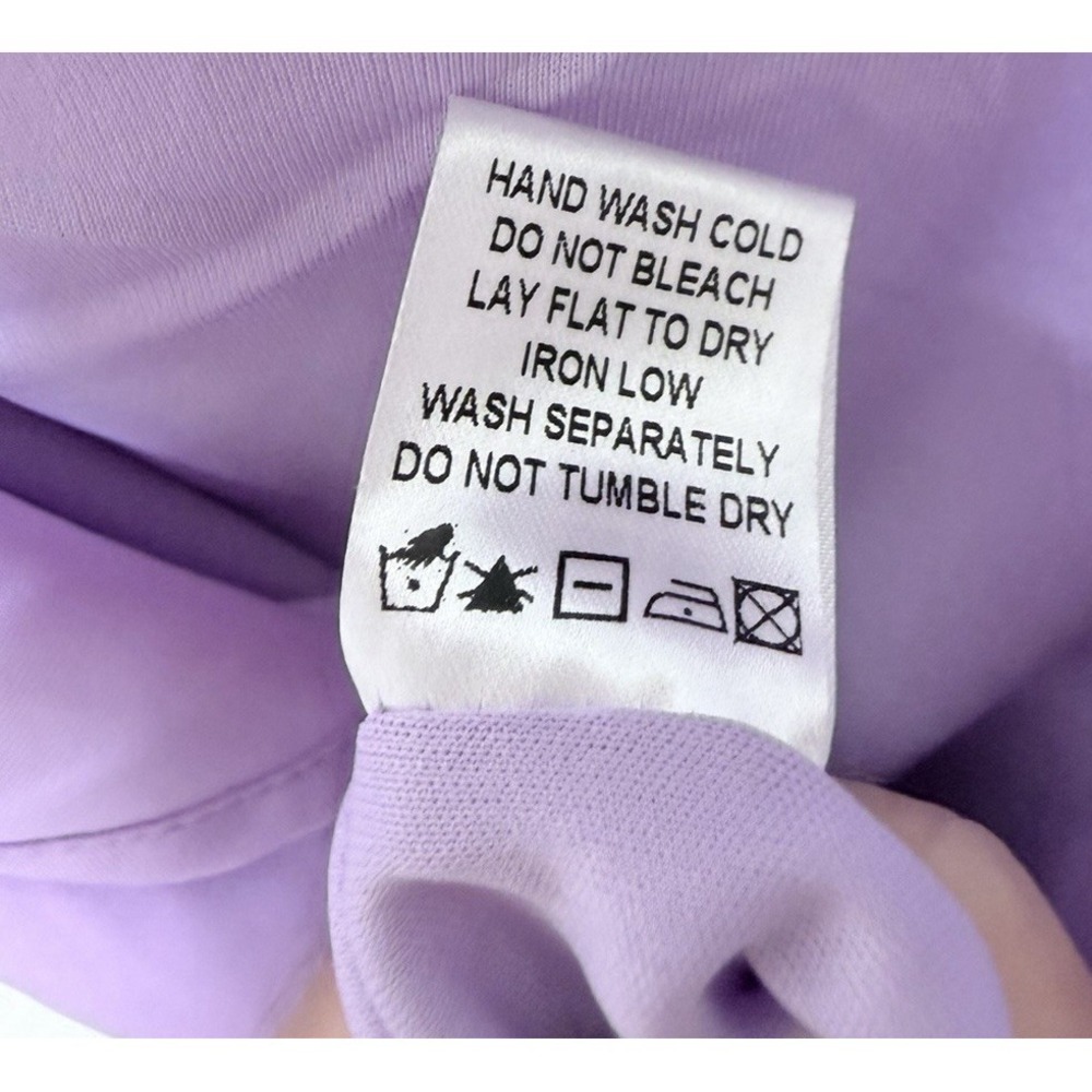 Revolve Super Down Mini Dress XS Lavendar Strappy Tie Back Vacay Beach - Picture 7 of 12